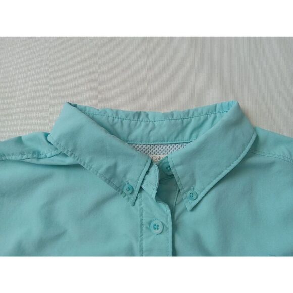 Columbia Blue Short Sleeve PFG Vented Button Down Fishing Shirt Men's Size XL - Picture 9 of 12